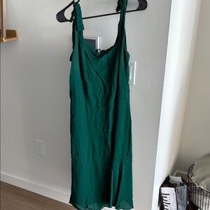 Reformation Elegant Green Sleeveless Dress